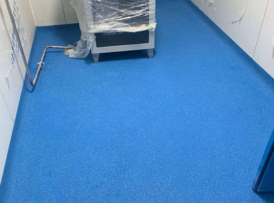药厂彩砂自流平施工案例